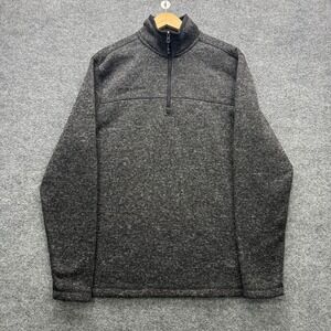 Boeing Quarter Zip Pullover Sweater Mens Large Gray Long Sleeve Fleece Outdoor